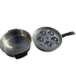 Kitchen Craft  5 Ply Multicore Stainless 9.5” Saucepan,  Egg Poacher & Dome Lid